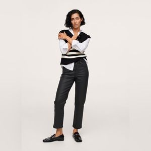 Mango Highwaist straight cropped jeans